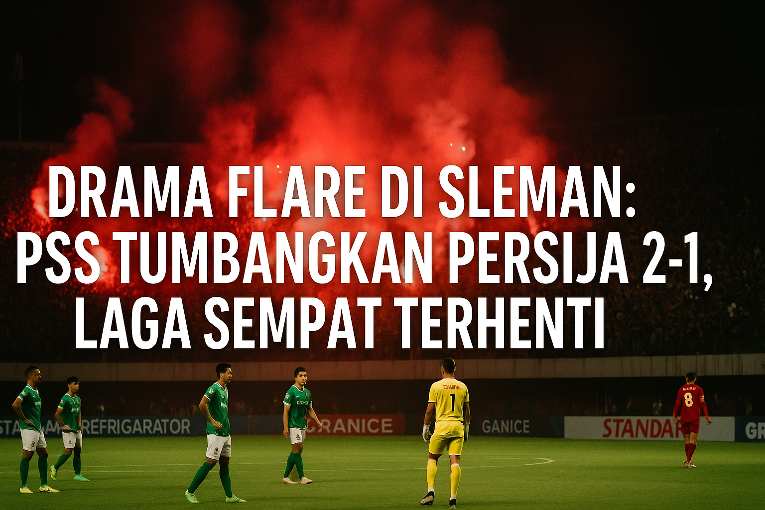 Drama Flare di Sleman: PSS Tumbangkan Persija 2-1, Laga Sempat Terhenti