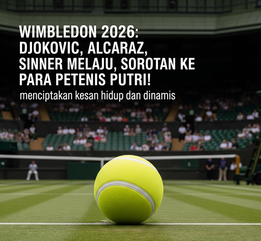 Wimbledon 2026: Djokovic, Alcaraz, Sinner Melaju, Sorotan ke